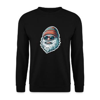Yéti cool avec chapeau et lunettes de soleil - Sweat-shirt Unisexe - noir - Devant - Alina (178cm) & Michal (187cm)