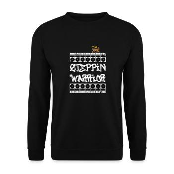 Steppin Warrior - Unisex Pullover - Schwarz - Vorne - Alina (178cm) & Michal (187cm)