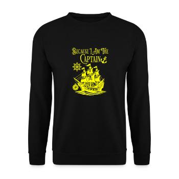 Captain Boat Steering Wheel Anchor Compass Sailor Sea - Unisex Sweatshirt - black - Front - Alina (178cm) & Michal (187cm)