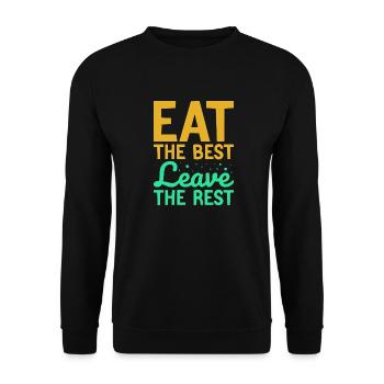 Mangez le meilleur - Sweat-shirt Unisexe - noir - Devant - Alina (178cm) & Michal (187cm)