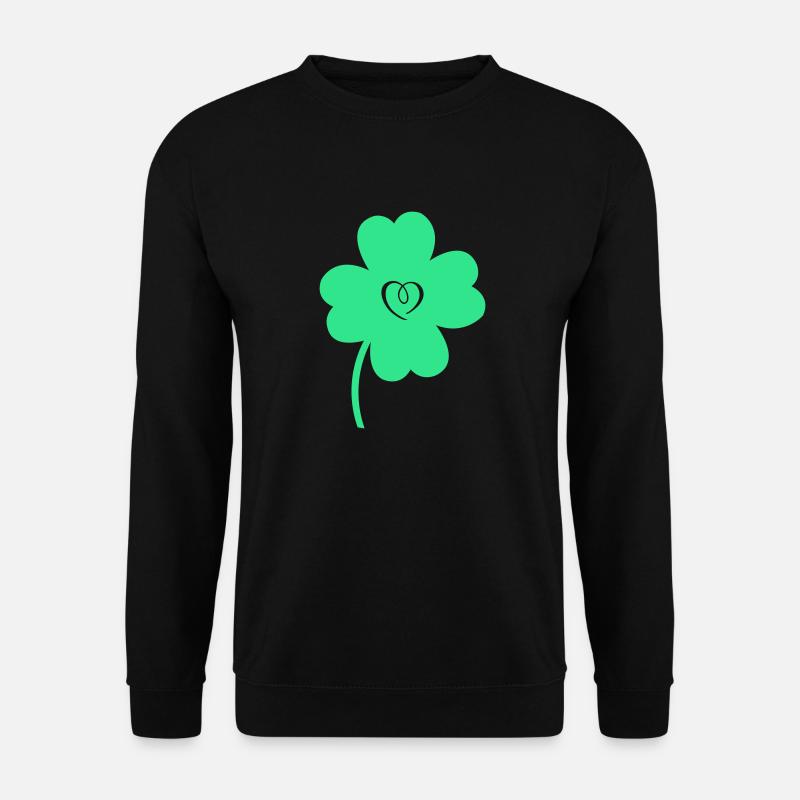 kleeblatt herz - Unisex Pullover - Schwarz