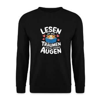 Chat Chats Amoureux Chat Propriétaire Chaton - Sweat-shirt Unisexe - noir - Devant - Alina (178cm) & Michal (187cm)