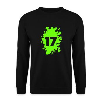 Klecks 17 - Unisex Pullover - Schwarz - Vorne - Alina (178cm) & Michal (187cm)