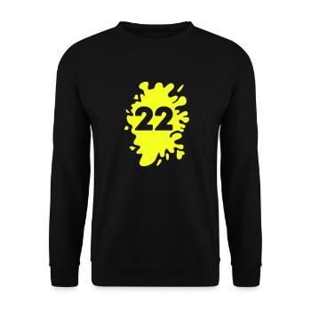 klecks 22 - Unisex Pullover - Schwarz - Vorne - Alina (178cm) & Michal (187cm)
