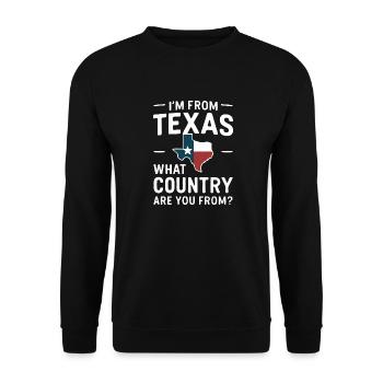 État du Texas Texans Texas - Sweat-shirt Unisexe - noir - Devant - Alina (178cm) & Michal (187cm)