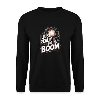 Pyrotechnics Fireworks Pyrotechnics - Unisex Sweatshirt - black - Front - Alina (178cm) & Michal (187cm)
