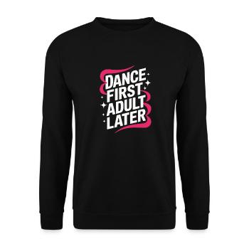 Tanzen Tänzer Tanzen - Unisex Pullover - Schwarz - Vorne - Alina (178cm) & Michal (187cm)