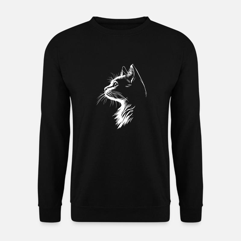 Katze Silhouette - Unisex Pullover - Schwarz