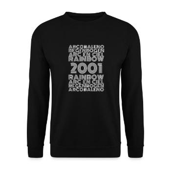 2001 - Unisex Pullover - Schwarz - Vorne - Alina (178cm) & Michal (187cm)