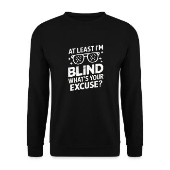 Blinde Blindheit Sehbehinderte Menschen - Unisex Pullover - Schwarz - Vorne - Alina (178cm) & Michal (187cm)