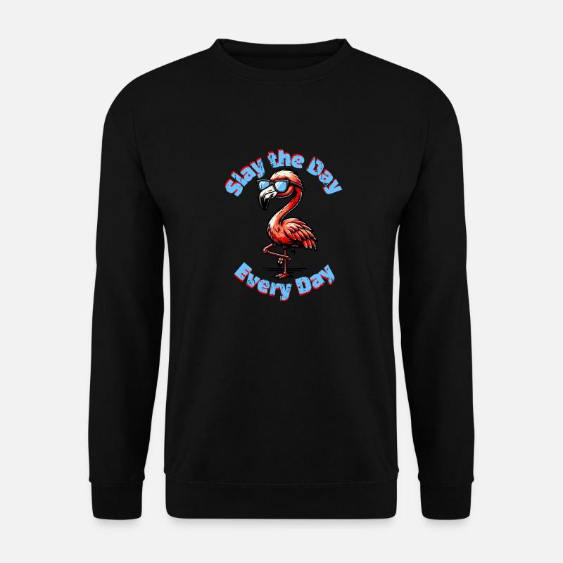 Flamingo Motivation - Unisex Sweatshirt - black