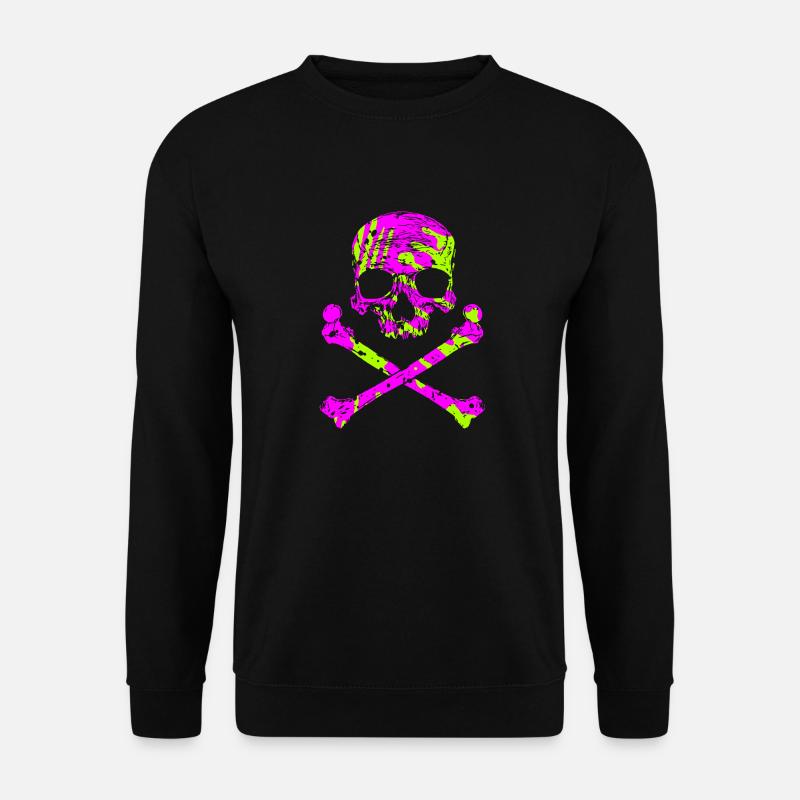 Skull with bone - Unisex Sweatshirt - black