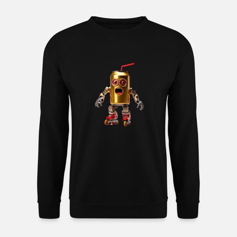 Bierdose mit Strohhalm - Unisex Pullover - Schwarz