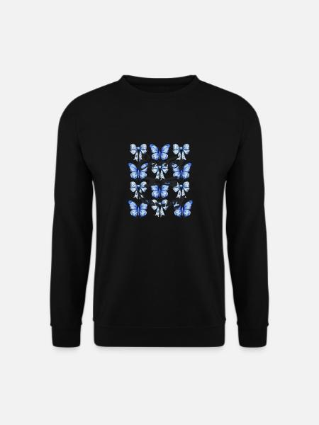 Easter Is Coming – Elegantes Schmetterlingsdesign - Unisex Pullover - Schwarz