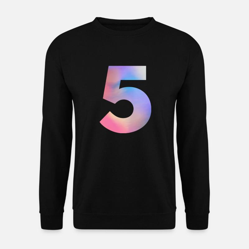 Bunte Zahl 5 - Unisex Pullover - Schwarz