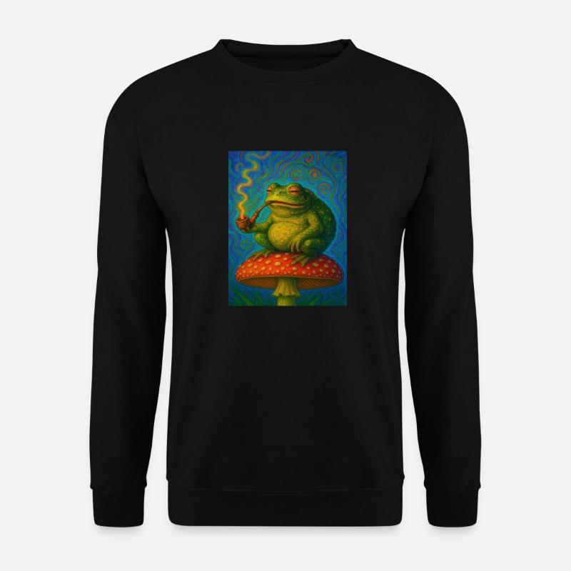 Rauchende Kröte - Unisex Pullover - Schwarz