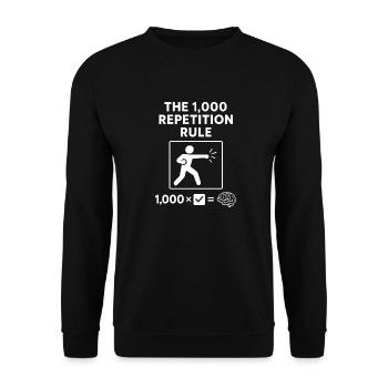 Règle des 1000 répétitions - Sweat-shirt Unisexe - noir - Devant - Alina (178cm) & Michal (187cm)