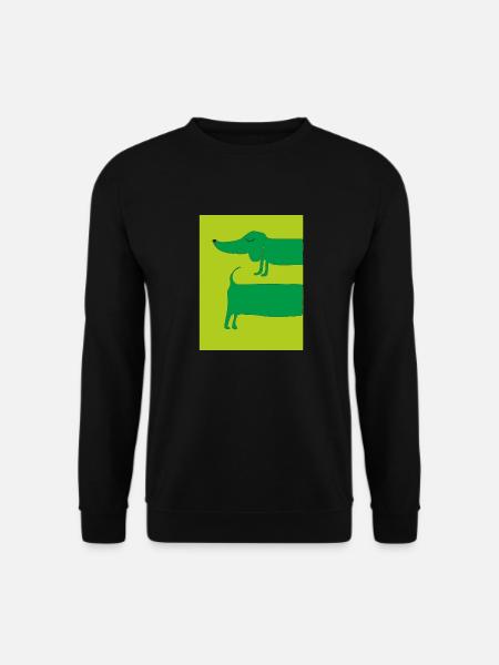 Teckel Chien Vert - Sweat-shirt Unisexe - noir