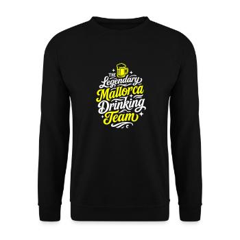 Mallorca Drinking Team - Unisex Pullover - Schwarz - Vorne - Alina (178cm) & Michal (187cm)
