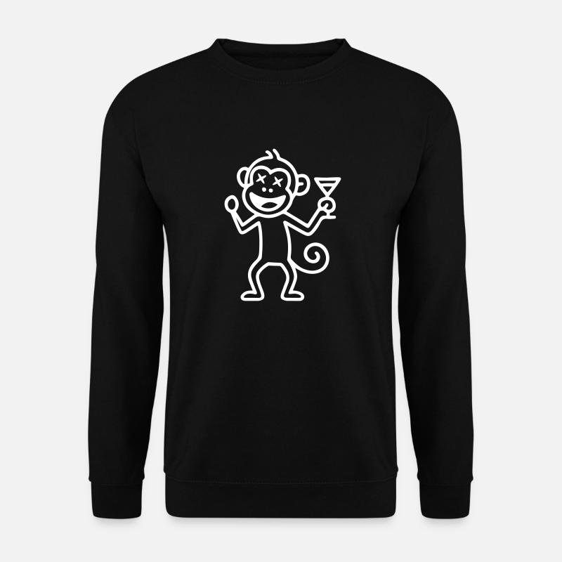 Party Affe - Unisex Pullover - Schwarz