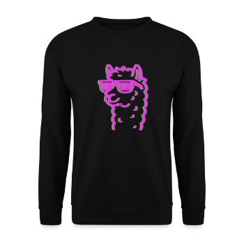 Lunettes de soleil Lama - Sweat-shirt Unisexe - noir - Devant - Alina (178cm) & Michal (187cm)