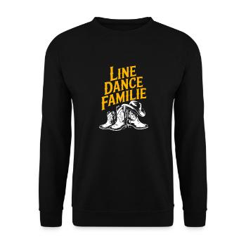 Linedance Familie Papa Mama Kinder - Unisex Pullover - Schwarz - Vorne - Alina (178cm) & Michal (187cm)