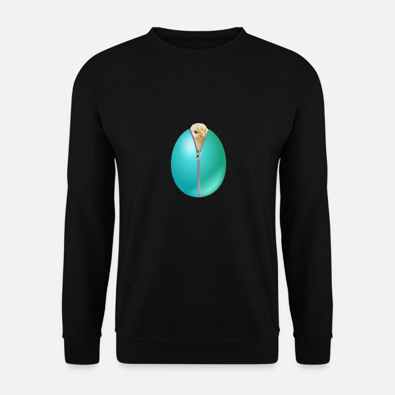 Küken Reißverschluss Ostern Ei Geschenk - Unisex Pullover - Schwarz