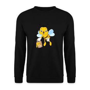 miel abeille apiculteur rucher abeille - Sweat-shirt Unisexe - noir - Devant - Alina (178cm) & Michal (187cm)