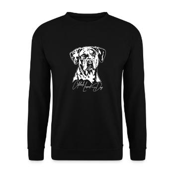CATAHOULA LEOPARD DOG Dog Portrait Dogs Wilsigns - Sweat-shirt Unisexe - noir - Devant - Alina (178cm) & Michal (187cm)