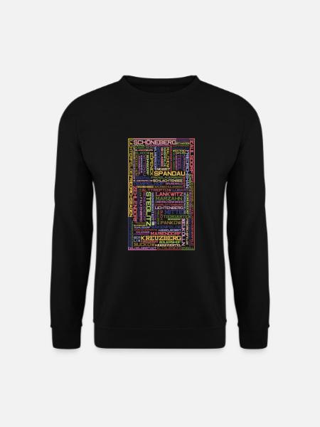 Stadtteile Mosaik - Berlin - Unisex Pullover - Schwarz