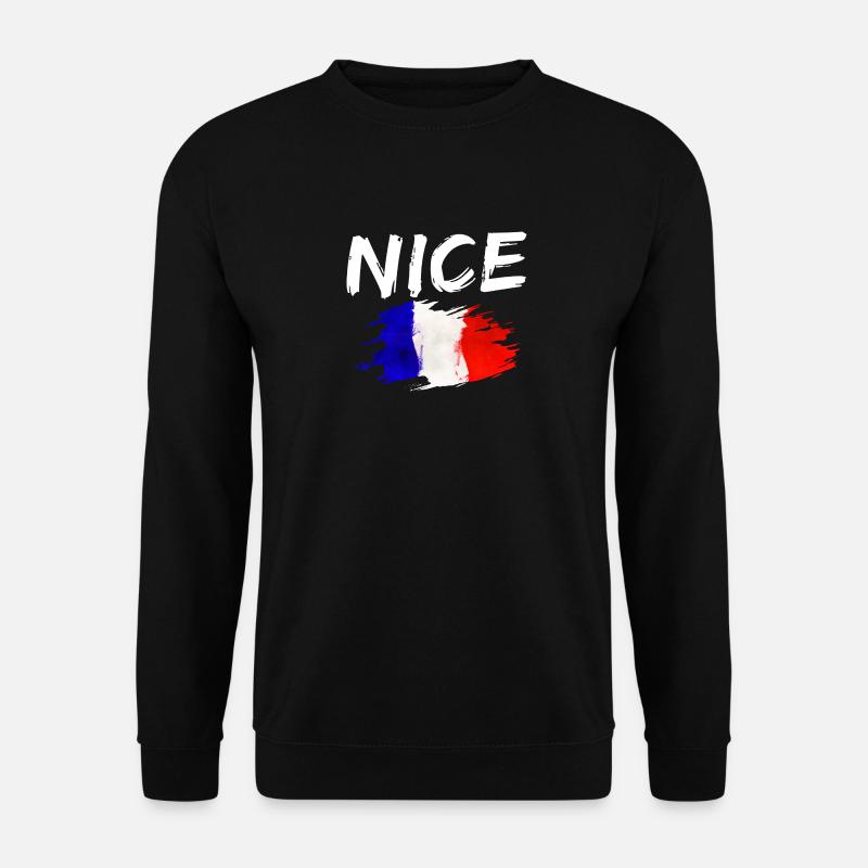 Nice France Flag Nice - Unisex Sweatshirt - black