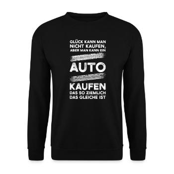 Auto Garage Autoliebhaber Geschenk - Unisex Pullover - Schwarz - Vorne - Alina (178cm) & Michal (187cm)