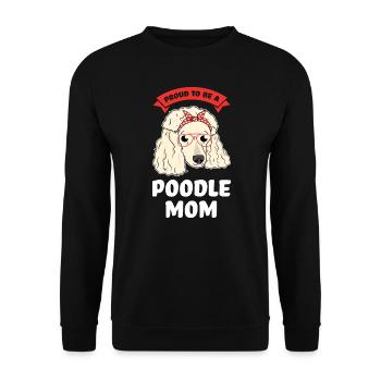 Pudel Pudel Mama Pudel Geschenk - Unisex Pullover - Schwarz - Vorne - Alina (178cm) & Michal (187cm)