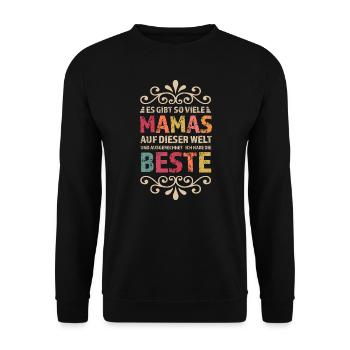 Mama Familie Mütter Geschenk - Unisex Pullover - Schwarz - Vorne - Alina (178cm) & Michal (187cm)