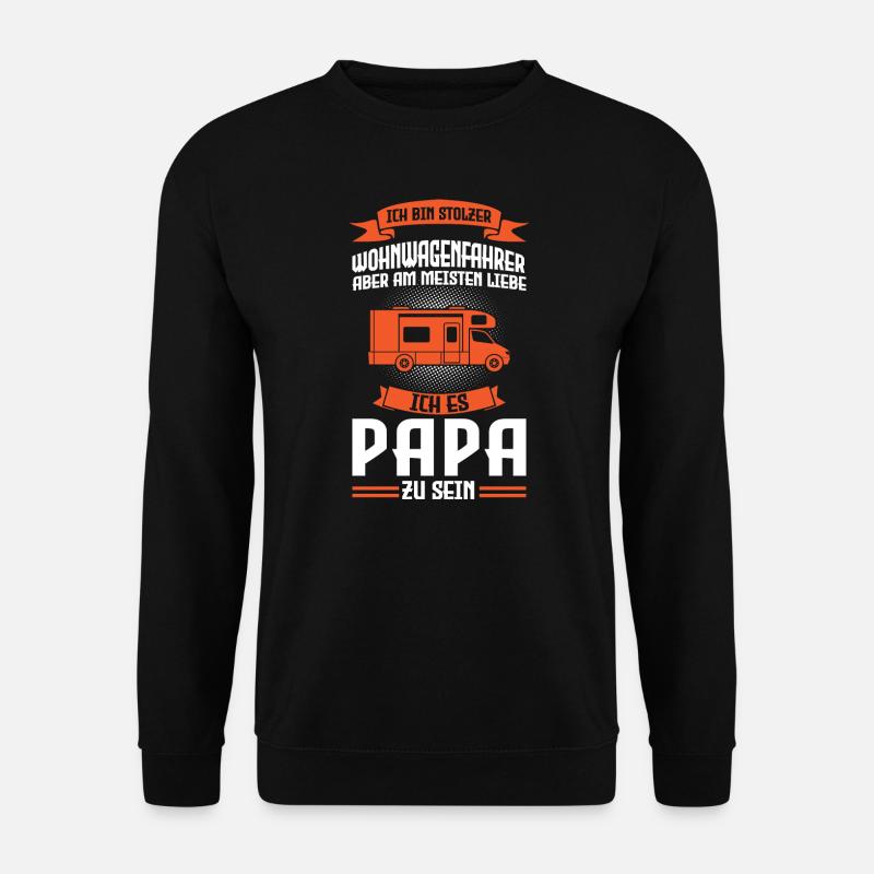 Camper Papa Vater Geschenk - Unisex Pullover - Schwarz