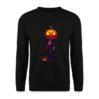 Citrouille occupée - Halloween - Sweat-shirt Unisexe - noir - Devant - Alina (178cm) & Michal (187cm)