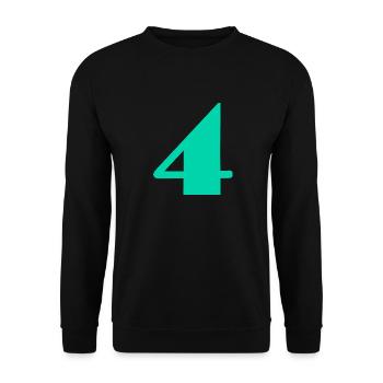 4 ANS,4e ANNIVERSAIRE,ANNIVERSAIRE 4 ANS,4 - Sweat-shirt Unisexe - noir - Devant - Alina (178cm) & Michal (187cm)