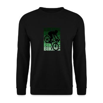 Biking ride a bike - Unisex Sweatshirt - black - Front - Alina (178cm) & Michal (187cm)