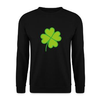 Trèfle chanceux - Sweat-shirt Unisexe - noir - Devant - Alina (178cm) & Michal (187cm)