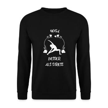 Yoga - Unisex Pullover - Schwarz - Vorne - Alina (178cm) & Michal (187cm)