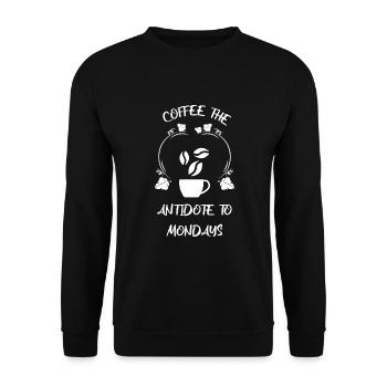 Café Espresso Café - Sweat-shirt Unisexe - noir - Devant - Alina (178cm) & Michal (187cm)
