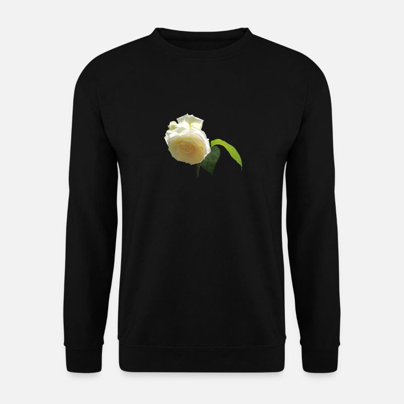WHITE ROSE - Unisex Sweatshirt - black