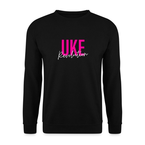Front & Back Pink Uke Revolution + Get Your Uke On - Unisex Sweatshirt