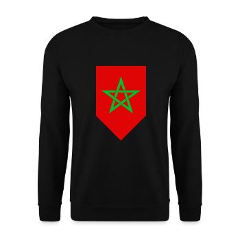 Drapeau Marocain Maroc Étoile Marocaine Verte - Sweat-shirt Unisexe - noir - Devant - Alina (178cm) & Michal (187cm)
