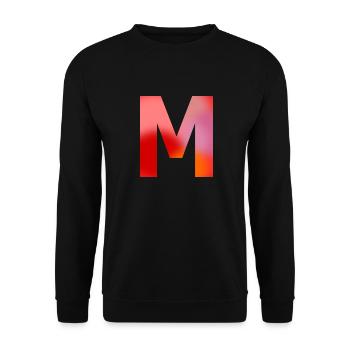 Lettre M - Sweat-shirt Unisexe - noir - Devant - Alina (178cm) & Michal (187cm)