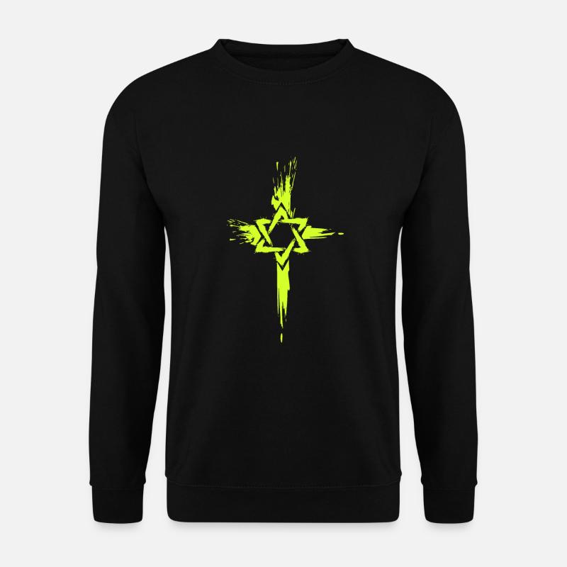 Messianische Juden Kreuz Symbol - Unisex Pullover - Schwarz