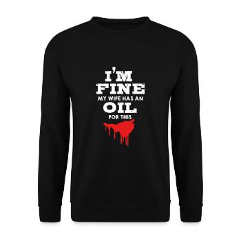 Huile essentielle - Sweat-shirt Unisexe - noir - Devant - Alina (178cm) & Michal (187cm)