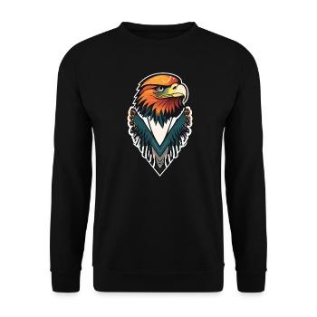 Eagle - Unisex Sweatshirt - black - Front - Alina (178cm) & Michal (187cm)