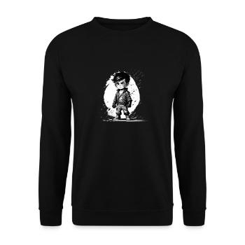 Kleiner Kämpfer - Unisex Pullover - Schwarz - Vorne - Alina (178cm) & Michal (187cm)