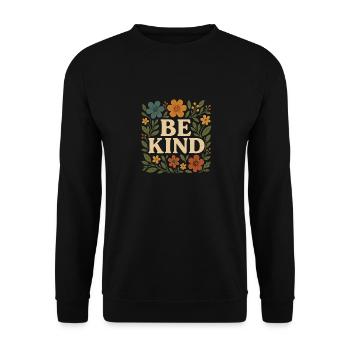 Be kind - Unisex Pullover - Schwarz - Vorne - Alina (178cm) & Michal (187cm)